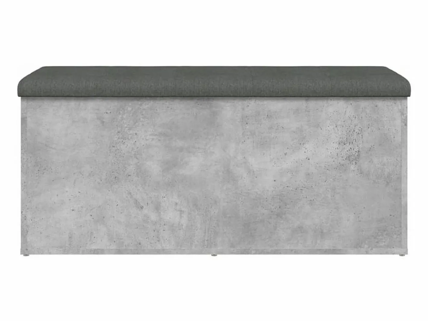 vidaxl Banco almacenaje madera ingeniería hormigón 102x42x45 cm Gris Discount