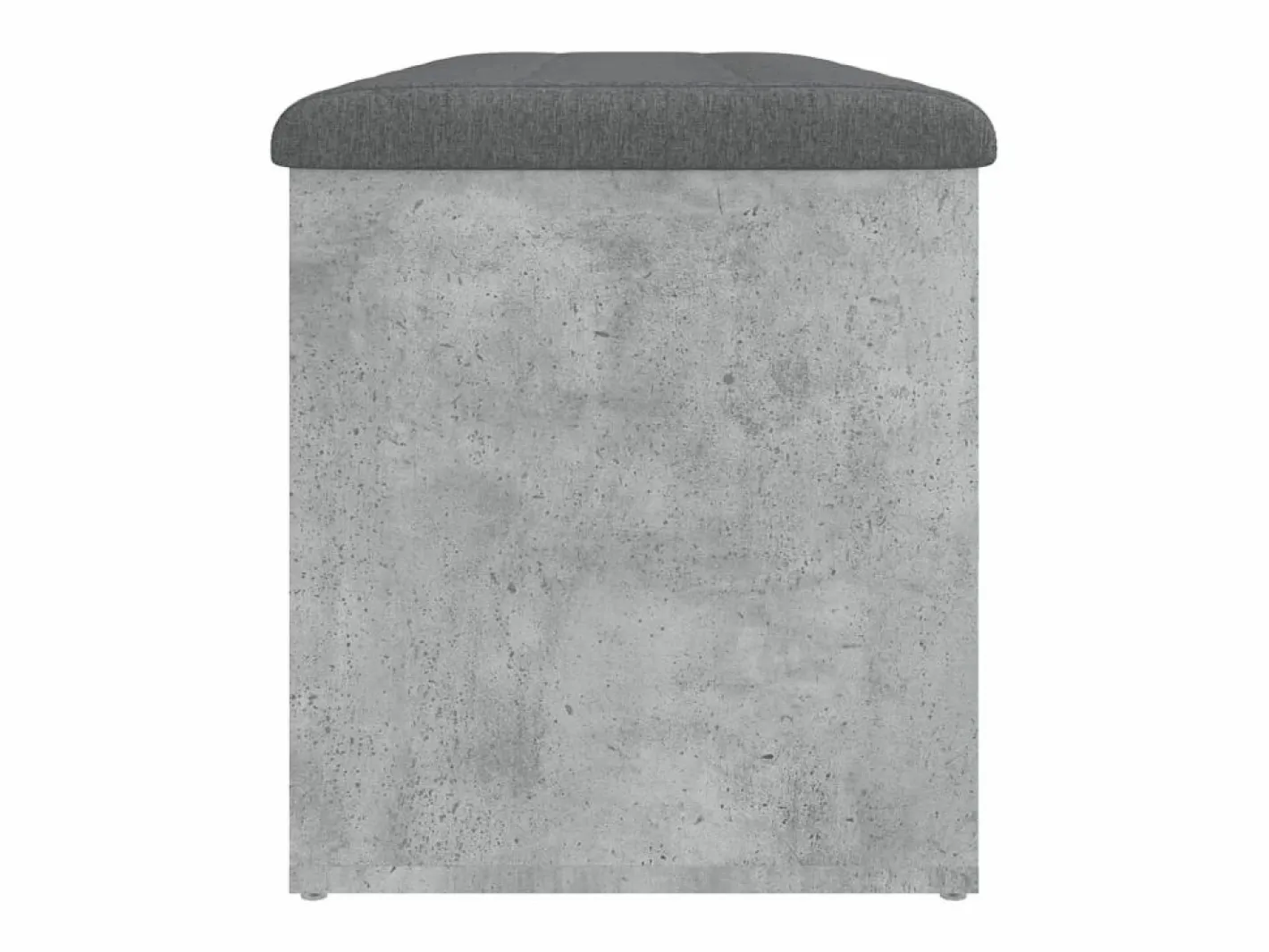 vidaxl Banco almacenaje madera ingeniería hormigón 102x42x45 cm Gris Discount