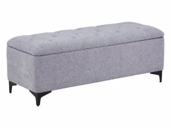 Vente-unique Banco Y Pie De Cama|Banco Y Pie De Cama|Banco baúl de tela en color - SABILO
