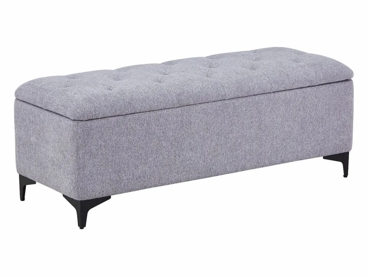 Vente-unique Banco Y Pie De Cama|Banco Y Pie De Cama|Banco baúl de tela en color - SABILO