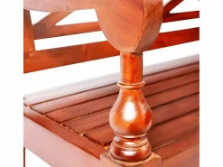 Zapatero|Mueble De Almacenaje|Banco Batavia 98 cm Madera Maciza de Caoba Marrón Oscuro