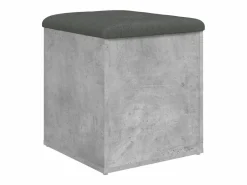 Banco con almacenaje madera ingeniería hormigón 42x42x45cm ES994912^ Clearance