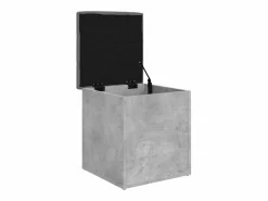 Banco con almacenaje madera ingeniería hormigón 42x42x45cm ES994912^ Clearance