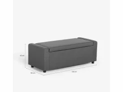Banco con almacenamiento de tela para dormitorio y recibidor Merak -^AHD