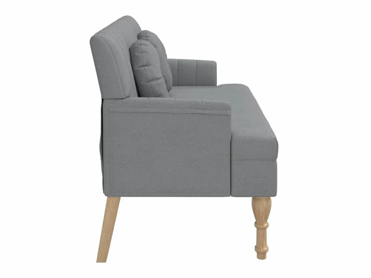 Banco con cojines tela claro 113x64,5x75,5 cm ES66033 Gris Hot
