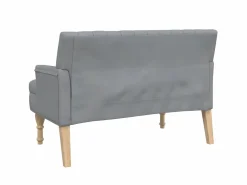 Banco con cojines tela claro 113x64,5x75,5 cm ES66033 Gris Hot