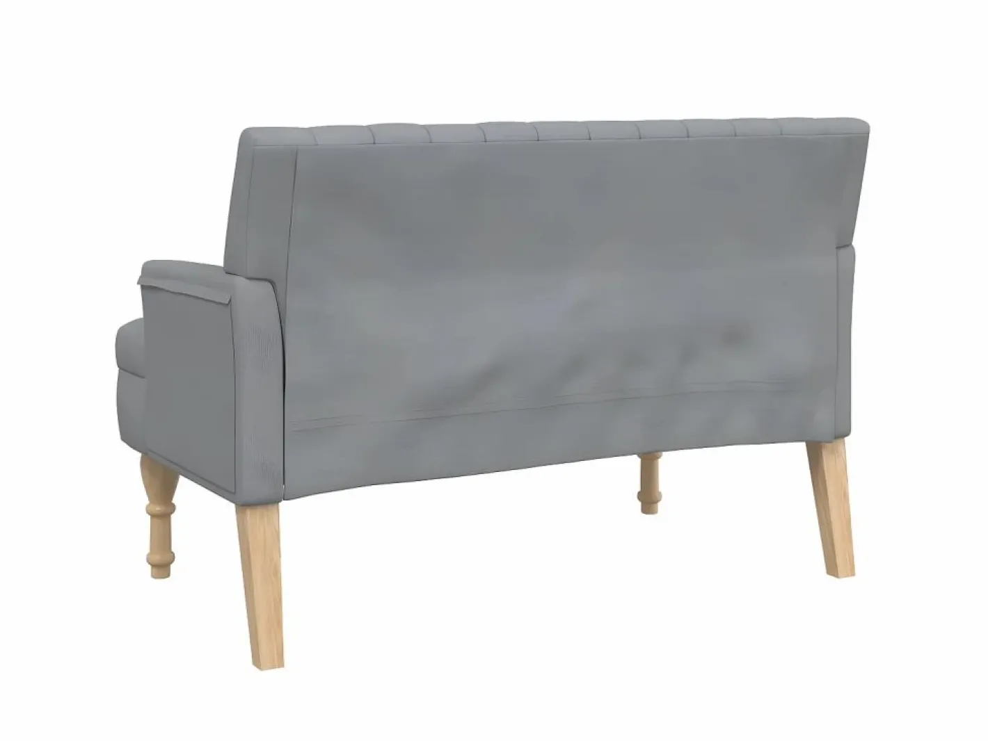 Banco con cojines tela claro 113x64,5x75,5 cm ES66033 Gris Hot
