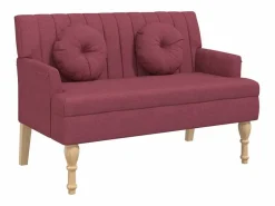 Banco con cojines tela tinto 113x64,5x75,5 cm^vidaxl Clearance