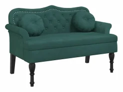 vidaxl Banco Y Pie De Cama|Banco Y Pie De Cama|Banco con cojines Terciopelo Oscuro 120,5x65x75 cm