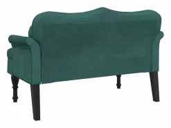 vidaxl Banco Y Pie De Cama|Banco Y Pie De Cama|Banco con cojines Terciopelo Oscuro 120,5x65x75 cm