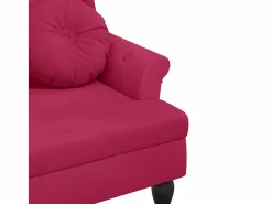 vidaxl Banco Y Pie De Cama|Banco Y Pie De Cama|Banco con cojines terciopelo tinto 120,5x65x75 cm