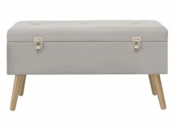 Banco con compartimento de terciopelo 80 cm ES891311 Gris Best