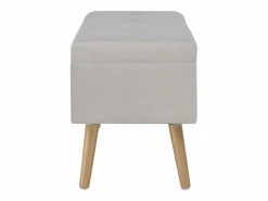 Banco con compartimento de terciopelo 80 cm ES891311 Gris Best