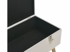 Banco con compartimento de terciopelo 80 cm ES891311 Gris Best