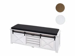 MCW Banco con compartimentos de almacenamiento -H53, Blanco
