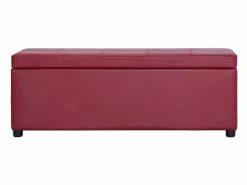 Banco con espacio de almacenaje 116 cm piel sintética vino^vidaxl Clearance