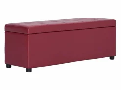 Banco con espacio de almacenaje 116 cm piel sintética vino^vidaxl Clearance