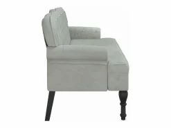 vidaxl Banco Y Pie De Cama|Banco Y Pie De Cama|Banco con respaldo de terciopelo claro 119,5x64,5x75 cm