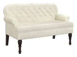 vidaxl Banco Y Pie De Cama|Banco Y Pie De Cama|Banco con respaldo terciopelo color 119,5x64,5x75 cm