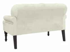 vidaxl Banco Y Pie De Cama|Banco Y Pie De Cama|Banco con respaldo terciopelo color 119,5x64,5x75 cm