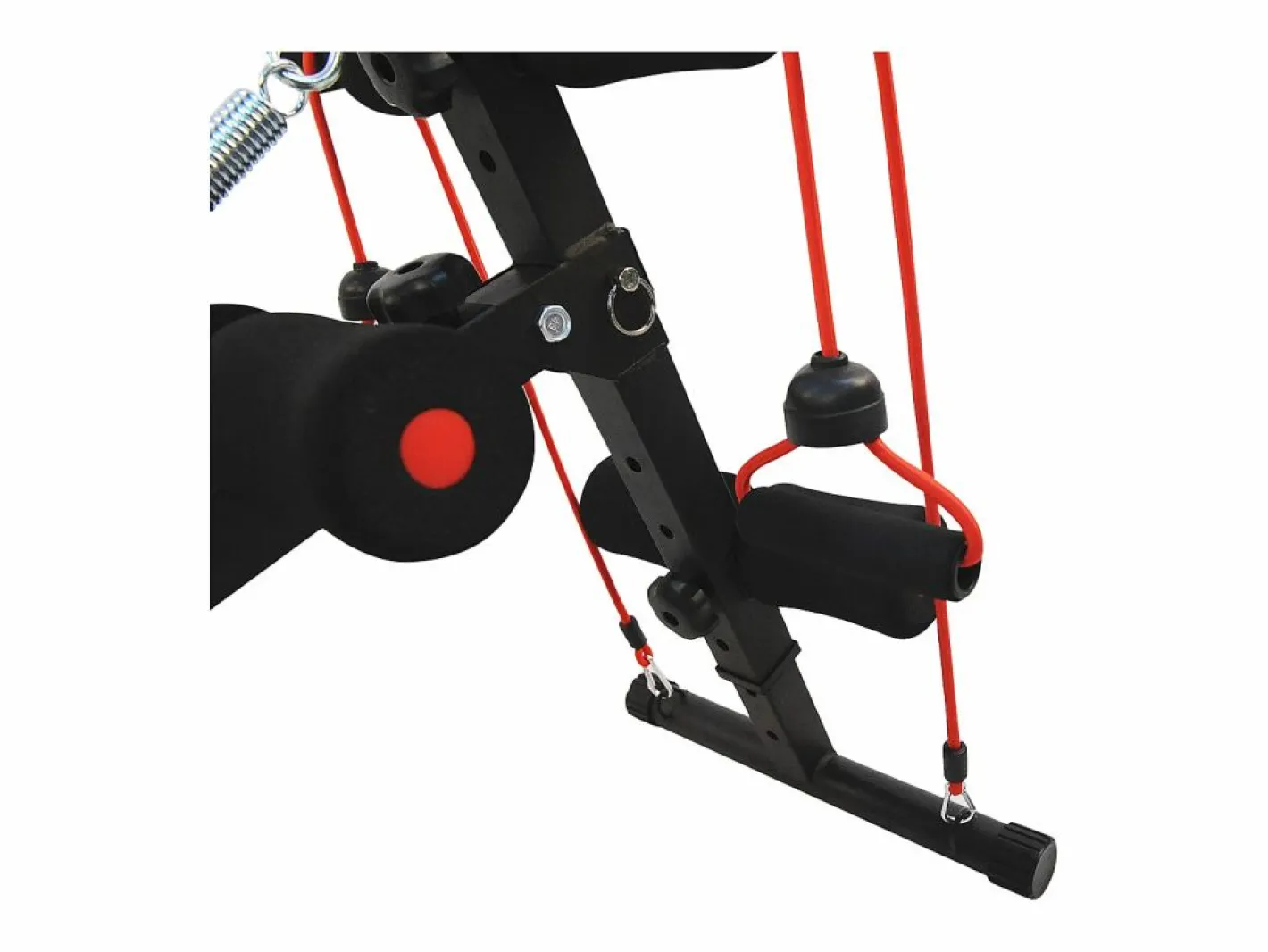 Aparato De Musculación|Banco de abdominales ajustable con bandas de resistencia, acero, (137,5 x 55,5 x 50-68 cm)