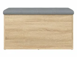 vidaxl Banco de almacenaje roble Sonoma 82x42x45 cm madera de ingeniería Color natural claro Outlet