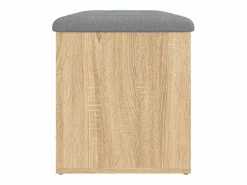 vidaxl Banco de almacenaje roble Sonoma 82x42x45 cm madera de ingeniería Color natural claro Outlet