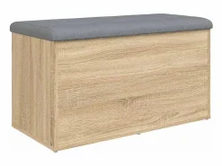 vidaxl Banco de almacenaje roble Sonoma 82x42x45 cm madera de ingeniería Color natural claro Outlet