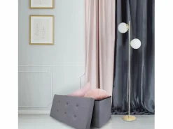 The Home Deco Factory Banco de almacenamiento de ante Lina Gris Best