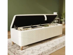 ModernLuxe Banco Y Pie De Cama|Banco Y Pie De Cama|Banco de almacenamiento tapizado 165x38x46cm - Pana -