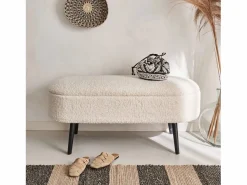 Sweeek Banco Y Pie De Cama|Banco Y Pie De Cama|Banco de arcón, extremo de la cama con revestimiento de borreguito