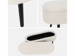 Sweeek Banco Y Pie De Cama|Banco Y Pie De Cama|Banco de arcón, extremo de la cama con revestimiento de borreguito
