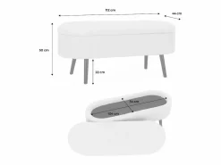 Sweeek Banco Y Pie De Cama|Banco Y Pie De Cama|Banco de arcón, extremo de la cama con revestimiento de borreguito