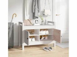 Zapatero|Mueble De Almacenaje|Banco de entrada 80x40x60 cm Madera maciza de pino