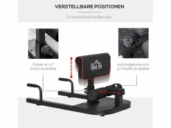 Aparato De Musculación|Banco de entrenamiento 3 en 1 ajustable de acero para sentadillas, abdominales y flexiones (50 x 97 x 56,5-98 cm)