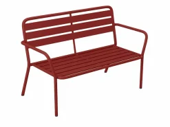 MYLIA Colección Rouge Passion|Banco de jardín de metal - - MIRMANDE de