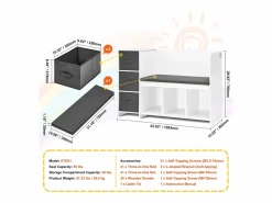 Banco de Lectura SucceBuy para Niños con Almacenamiento y Cojín - Seguridad, Confort y Estilo^ Clearance