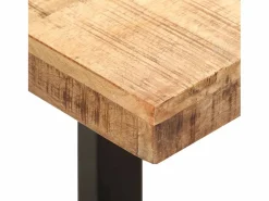 Banco de madera maciza de mango sin tratar y acero 110 cm^vidaxl Outlet