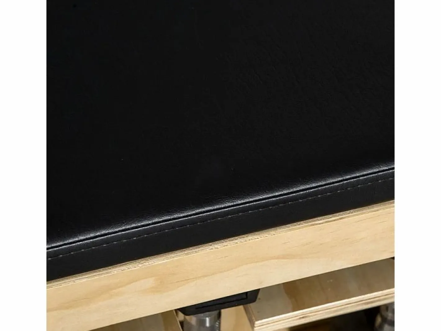 Banco de pesas ajustable con almacenamiento y bandas de resistencia, madera maciza, natural (110x35x107 cm) Marru00f3n Hot