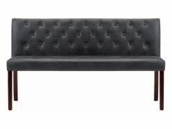 Banco de piel de ante artificial 148,5 cm ES774936 Gris Clearance