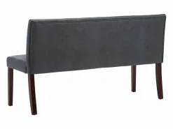 Banco de piel de ante artificial 148,5 cm ES774936 Gris Clearance