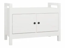 vidaxl Zapatero|Mueble De Almacenaje|Banco de recibidor madera maciza de pino 80x40x60 cm