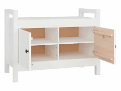 vidaxl Zapatero|Mueble De Almacenaje|Banco de recibidor madera maciza de pino 80x40x60 cm