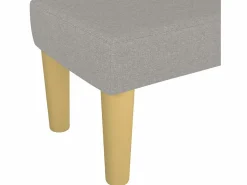 vidaxl Banco de tela claro 100x30x30 cm Gris Hot