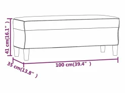 vidaxl Banco Y Pie De Cama|Banco Y Pie De Cama|Banco de tela gris taupe 100x35x41 cm