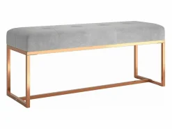 vidaxl Banco de terciopelo 110x36x45 cm Gris Discount