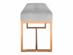 vidaxl Banco de terciopelo 110x36x45 cm Gris Discount