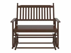 Banco deslizante madera maciza de álamo marrón 118x70x104,5 cm^vidaxl Hot