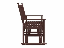 Banco deslizante madera maciza de álamo marrón 118x70x104,5 cm^vidaxl Hot