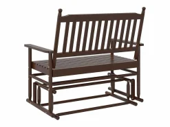Banco deslizante madera maciza de álamo marrón 118x70x104,5 cm^vidaxl Hot